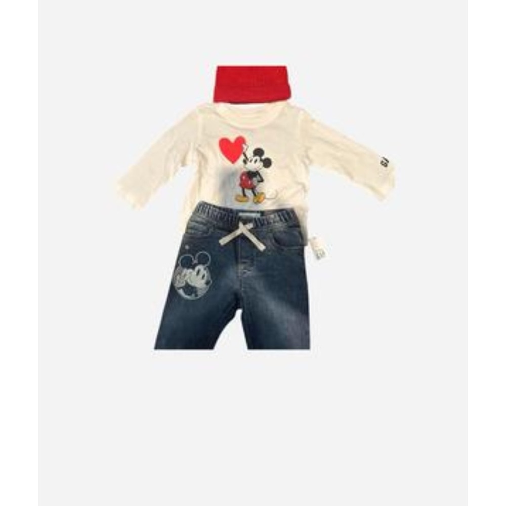 ✅ NWT babyGap x Disney Mickey Mouse Set - 12-18M Outfit & 6-12M Hat - Picture 2 of 10